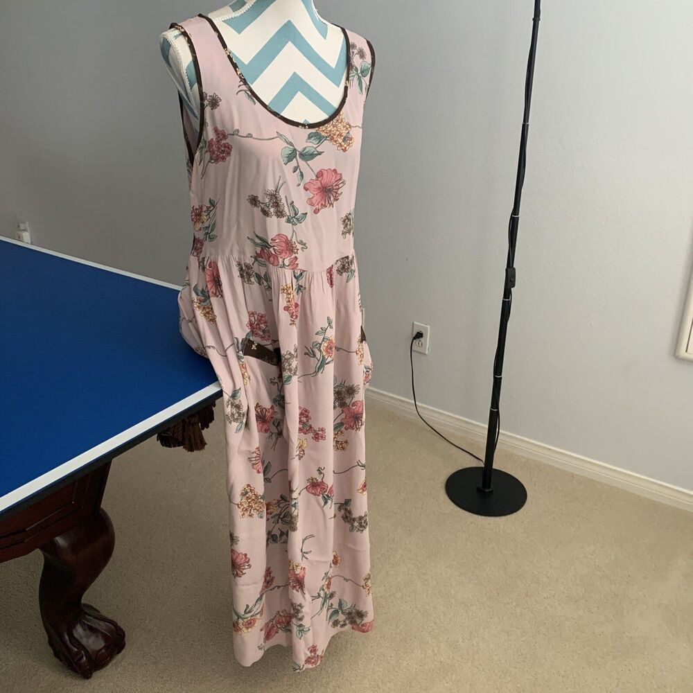 vintage summer dress hand stiched XL
